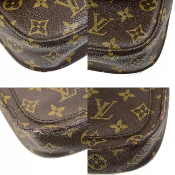 LOUIS VUITTON Saint Cloud MM Shoulder Bag Monogram Leather Brown - Picture 9 of 16